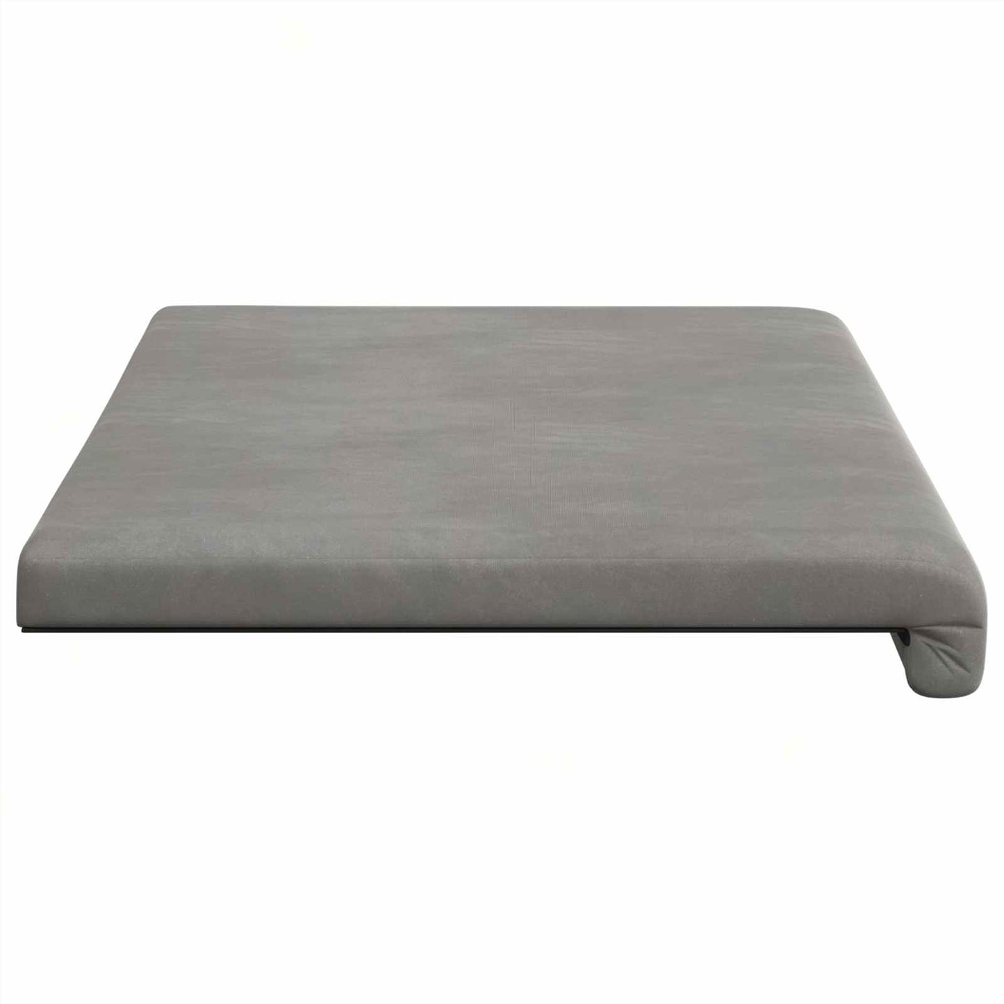 Bench Cushion Velvet Light Grey Depth 35 cm