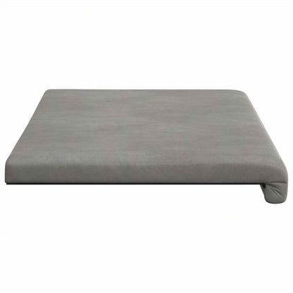 Bench Cushion Velvet Light Grey Depth 35 cm