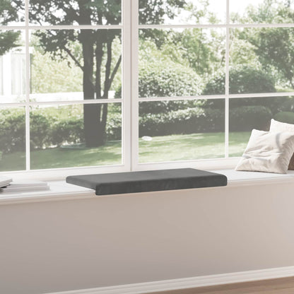 Bench Cushion Velvet Dark Grey Depth 35 cm