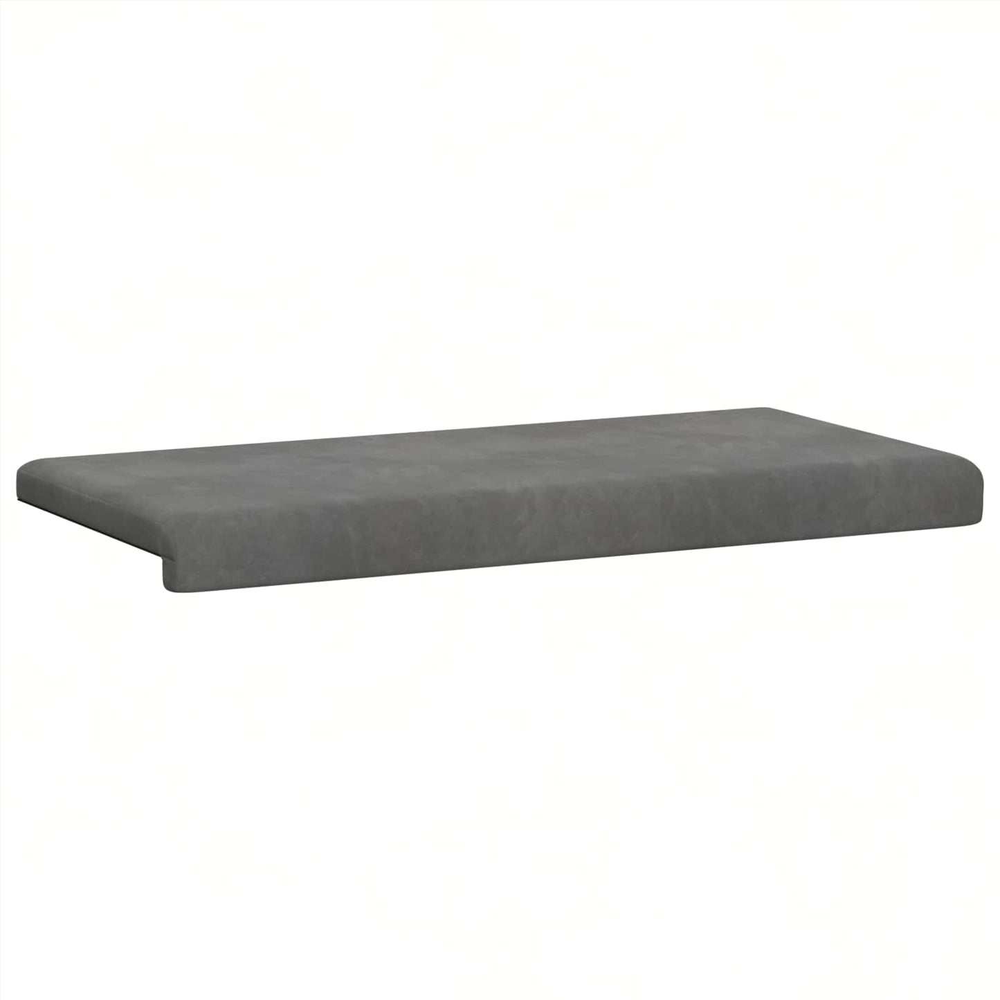 Bench Cushion Velvet Dark Grey Depth 35 cm