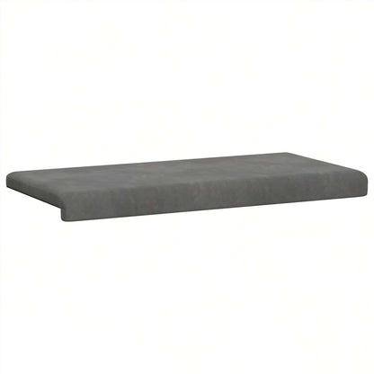 Bench Cushion Velvet Dark Grey Depth 35 cm