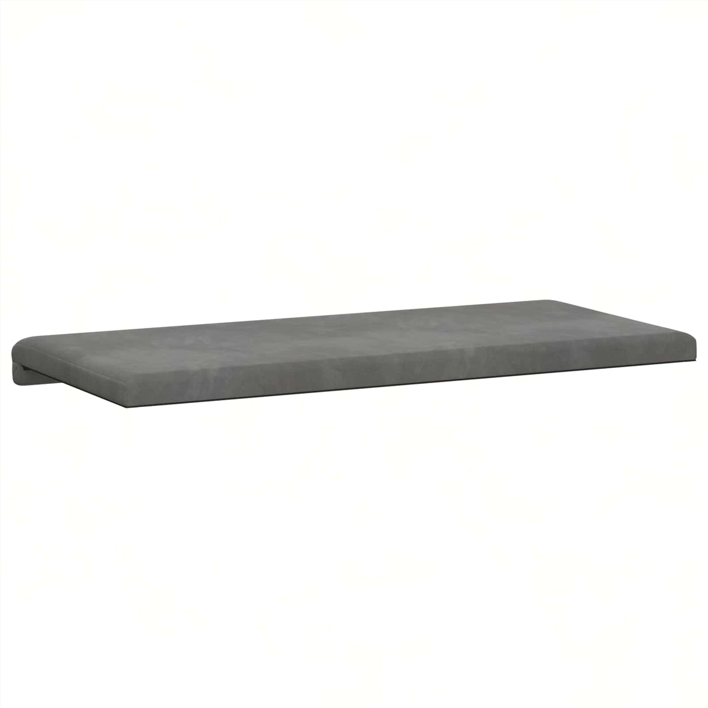 Bench Cushion Velvet Dark Grey Depth 35 cm