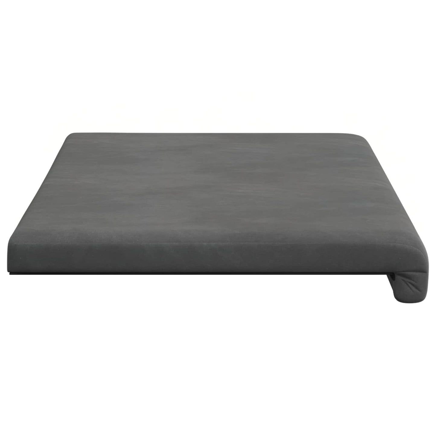 Bench Cushion Velvet Dark Grey Depth 35 cm