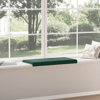 Bench Cushion Velvet Dark Green Depth 35 cm