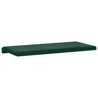Bench Cushion Velvet Dark Green Depth 35 cm
