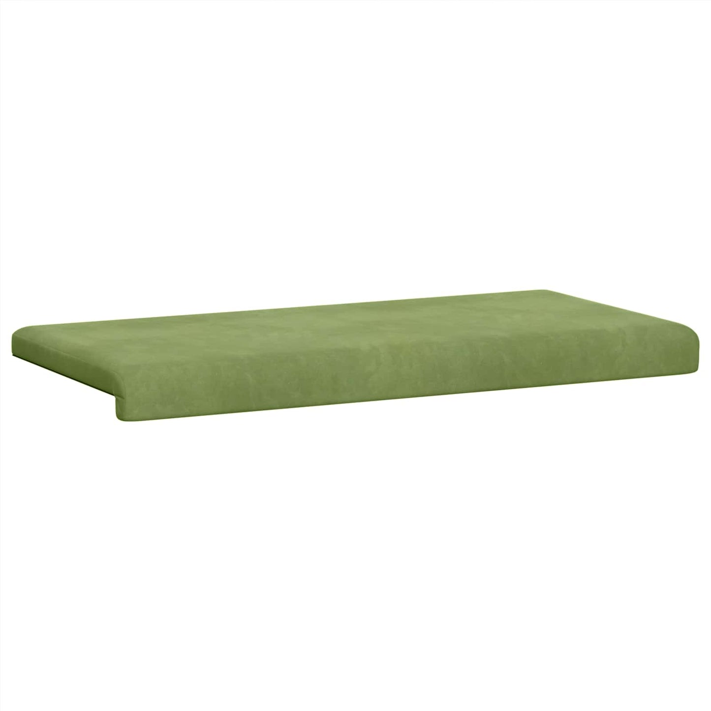 Bench Cushion Velvet Light Green Depth 35 cm