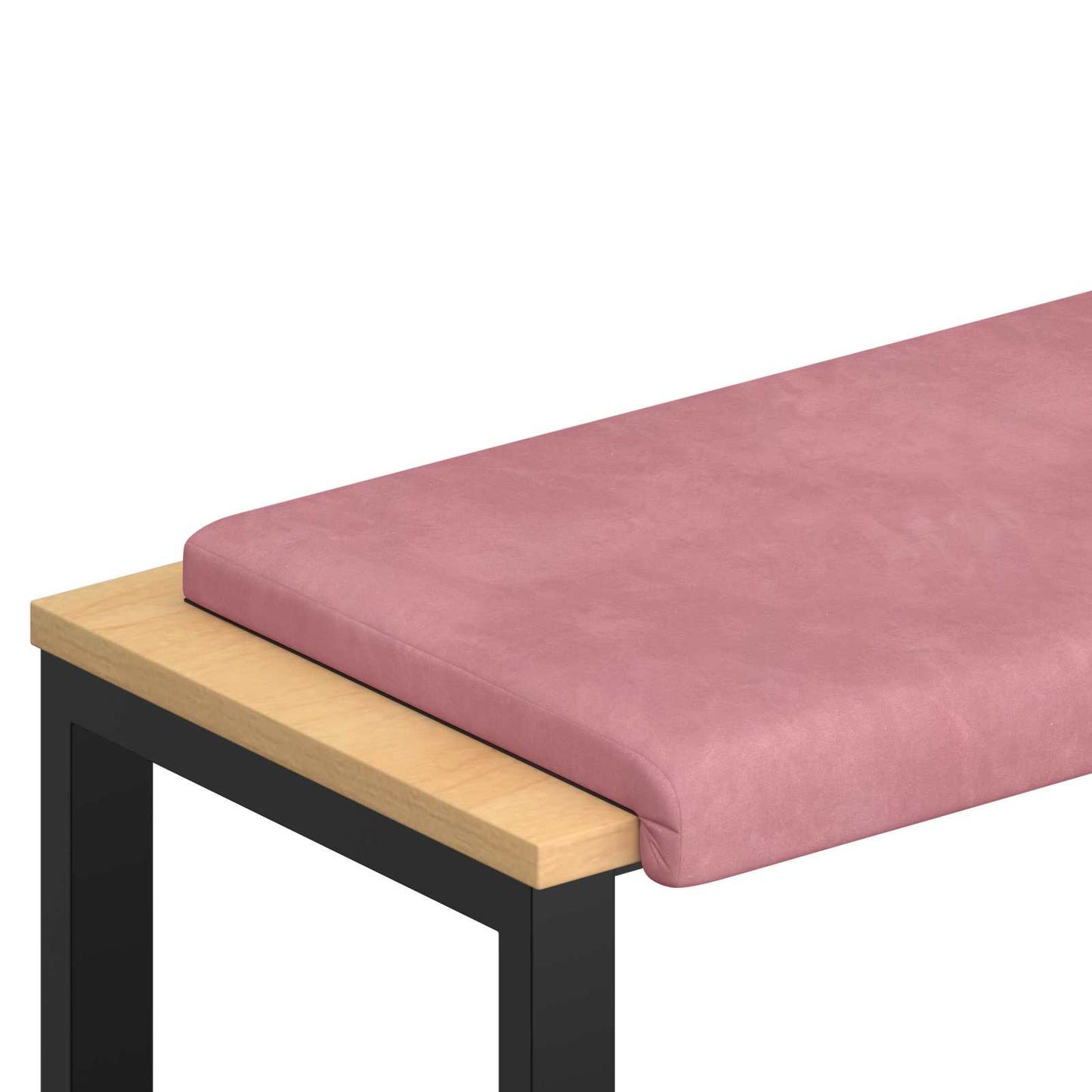 Bench Cushion Velvet Pink Depth 35 cm