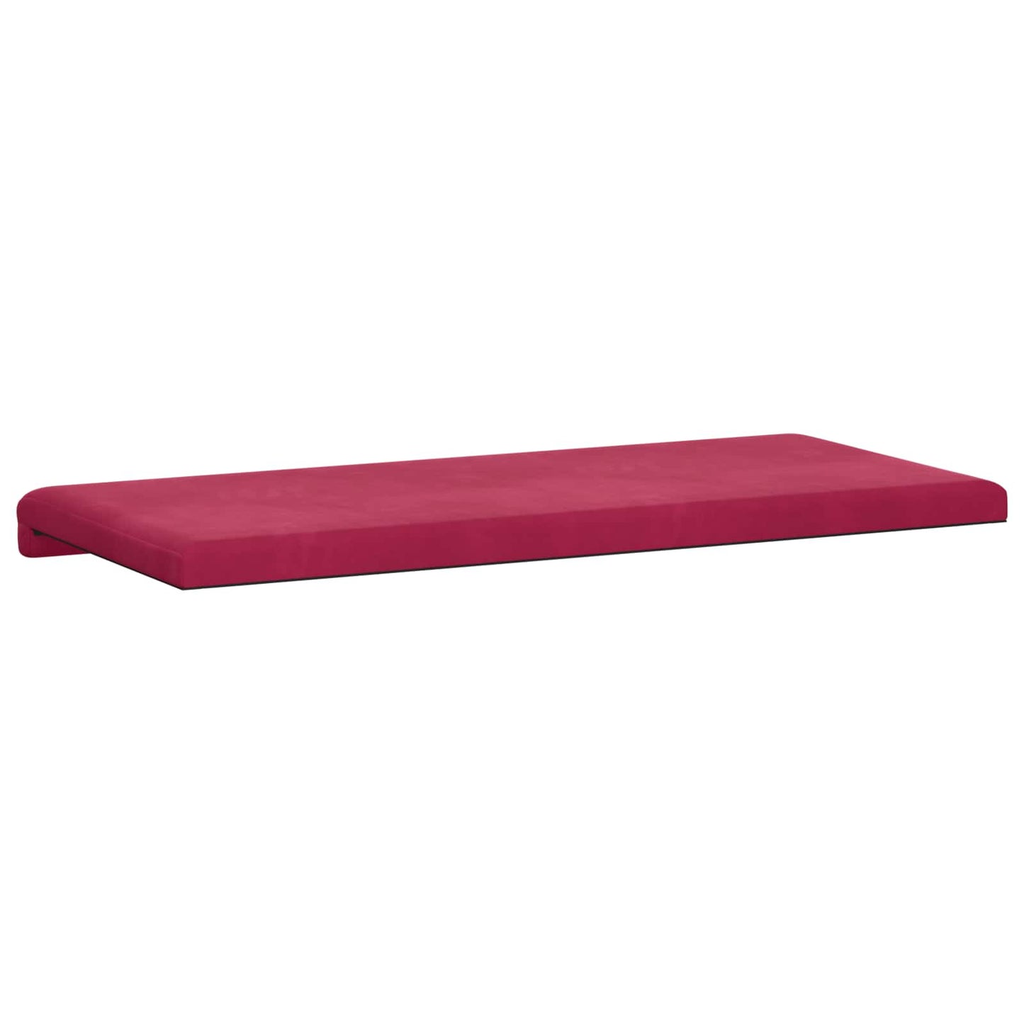Bench Cushion Velvet Wine Red Depth 35 cm