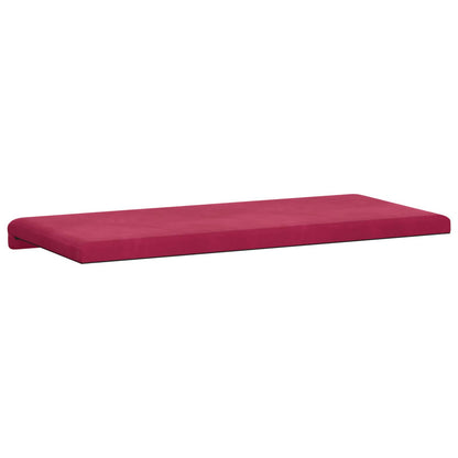 Bench Cushion Velvet Wine Red Depth 35 cm