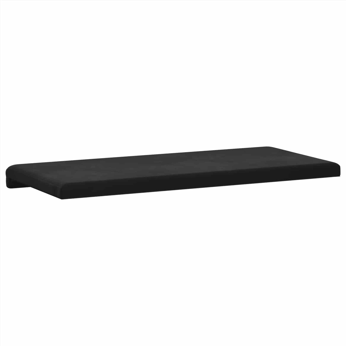 Bench Cushion Velvet Black Depth 35 cm