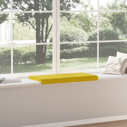 Bench Cushion Velvet Yellow Depth 35 cm