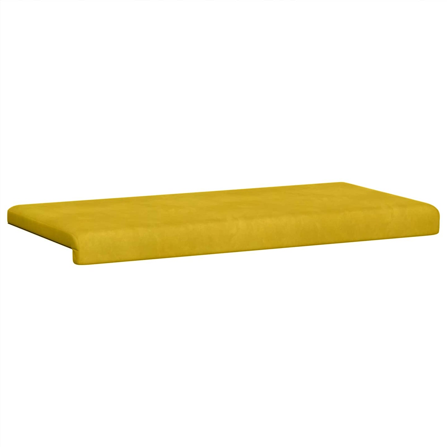 Bench Cushion Velvet Yellow Depth 35 cm