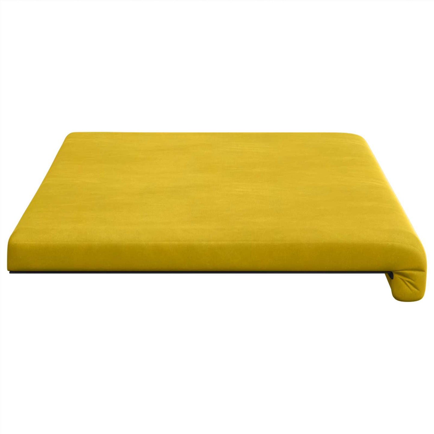 Bench Cushion Velvet Yellow Depth 35 cm