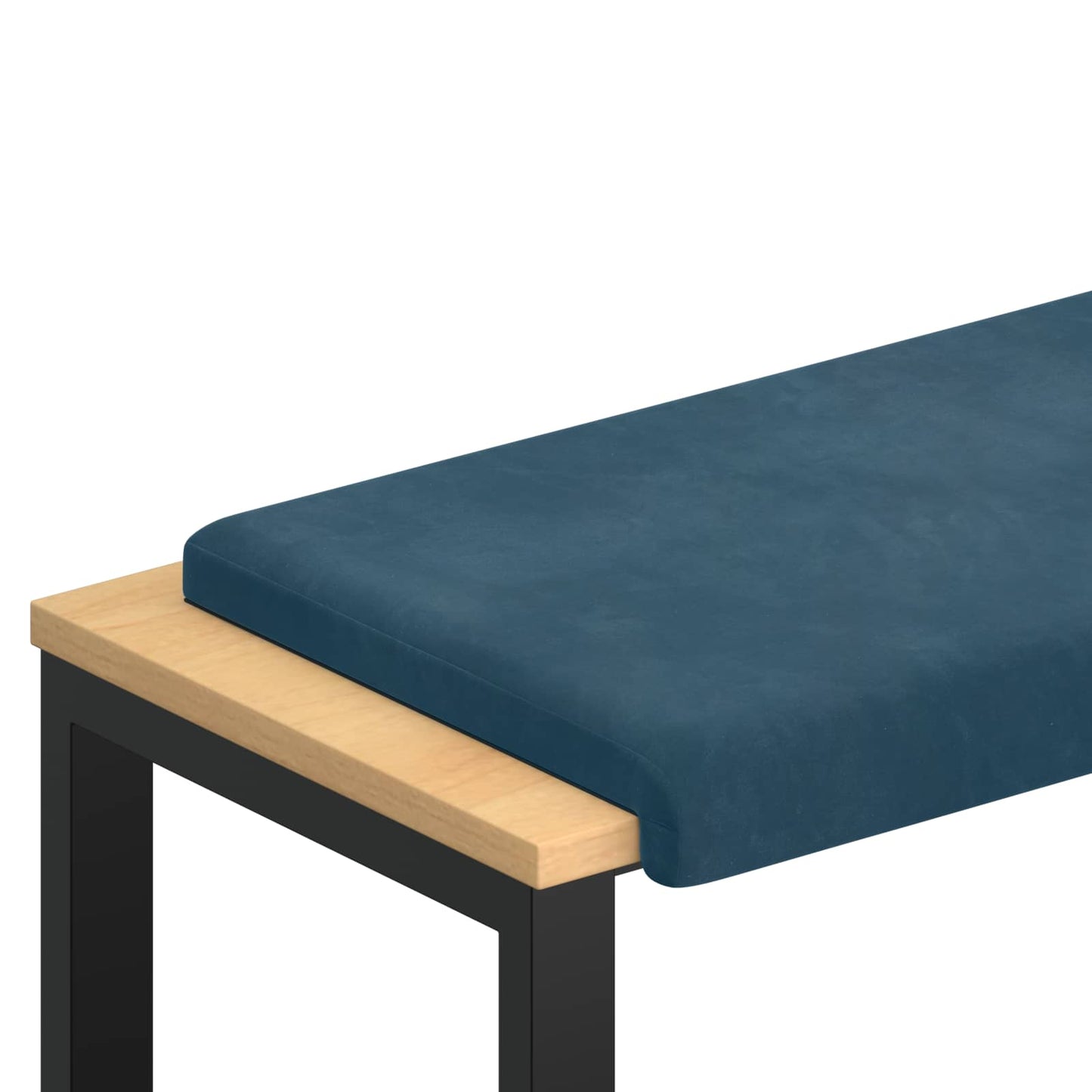 Bench Cushion Velvet Blue Depth 35 cm