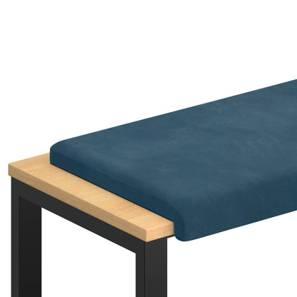 Bench Cushion Velvet Blue Depth 35 cm