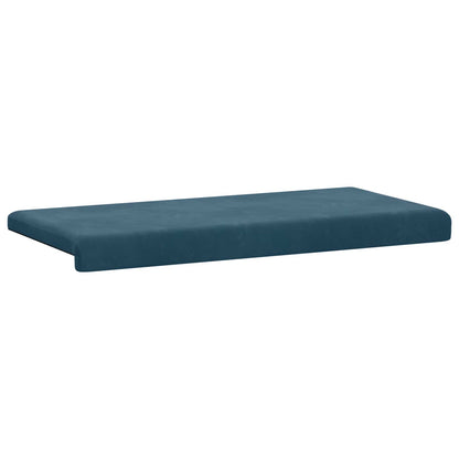 Bench Cushion Velvet Blue Depth 35 cm