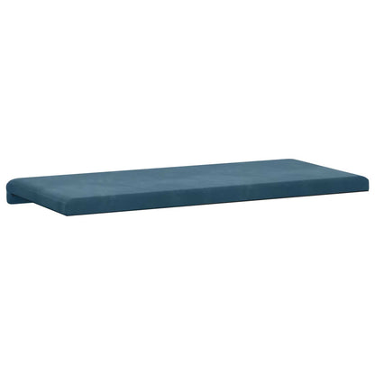 Bench Cushion Velvet Blue Depth 35 cm