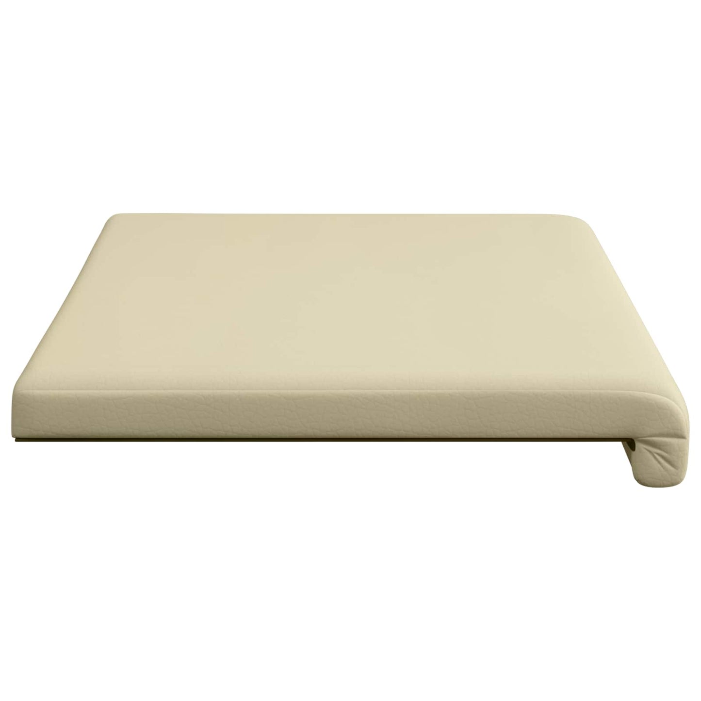 Bench Cushion Faux Leather Cream Depth 35 cm