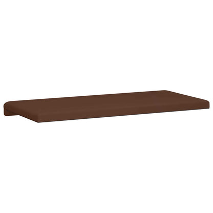 Bench Cushion Faux Leather Brown Depth 35 cm