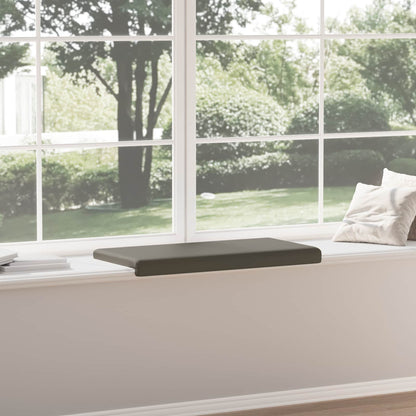 Bench Cushion Faux Leather Grey Depth 35 cm