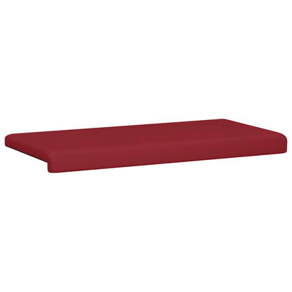 Bench Cushion Faux Leather Wine Red Depth 35 cm