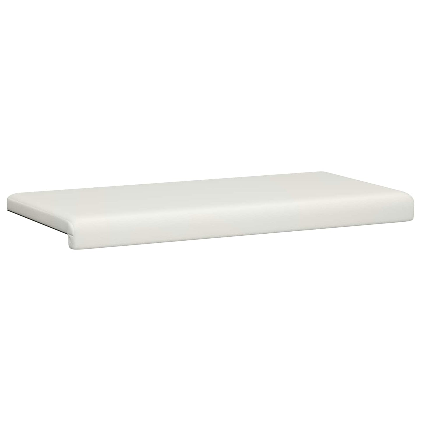 Bench Cushion Faux Leather White Depth 35 cm