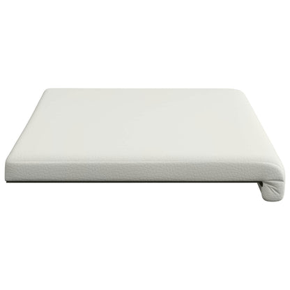 Bench Cushion Faux Leather White Depth 35 cm