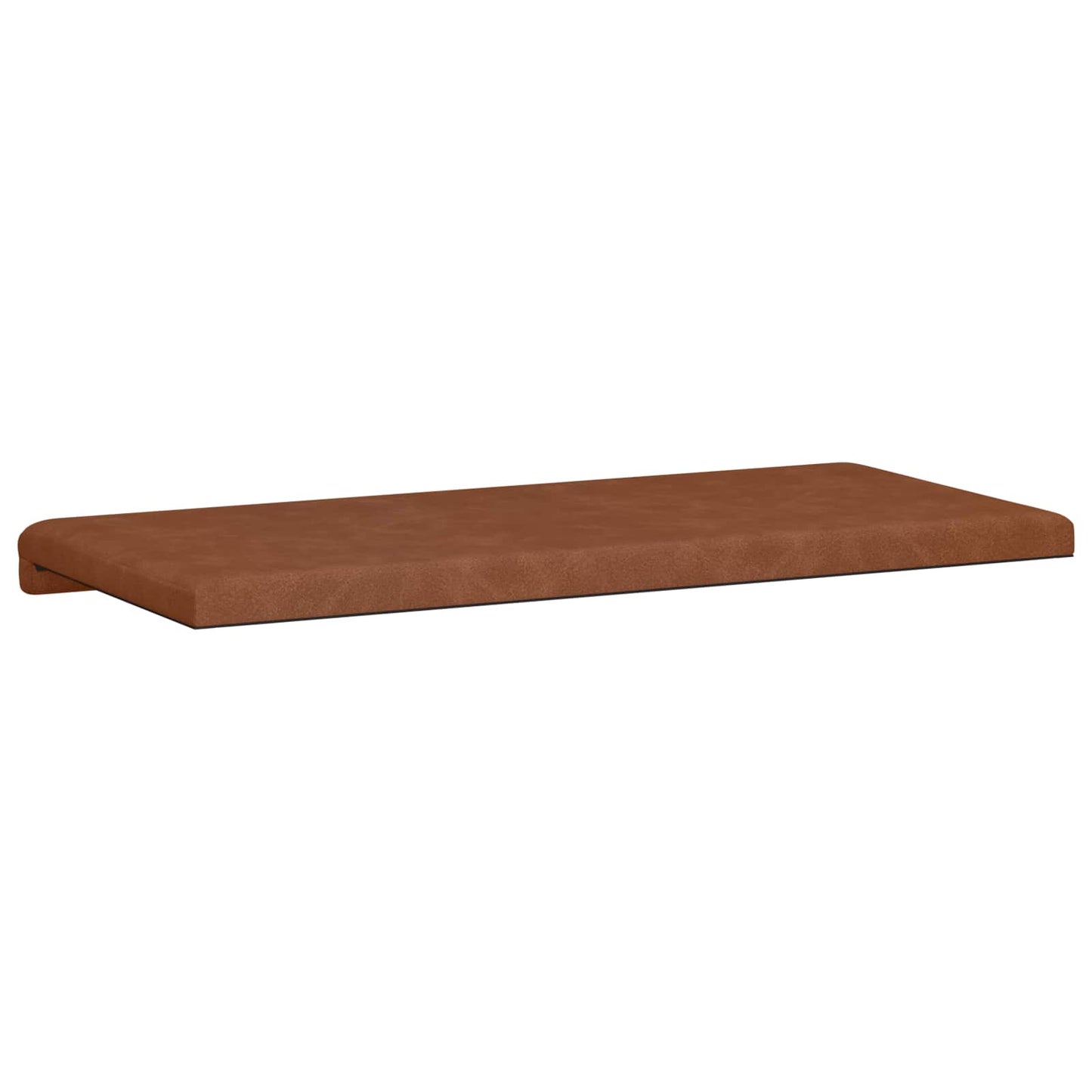 Bench Cushion Faux Leather Brown Depth 35 cm