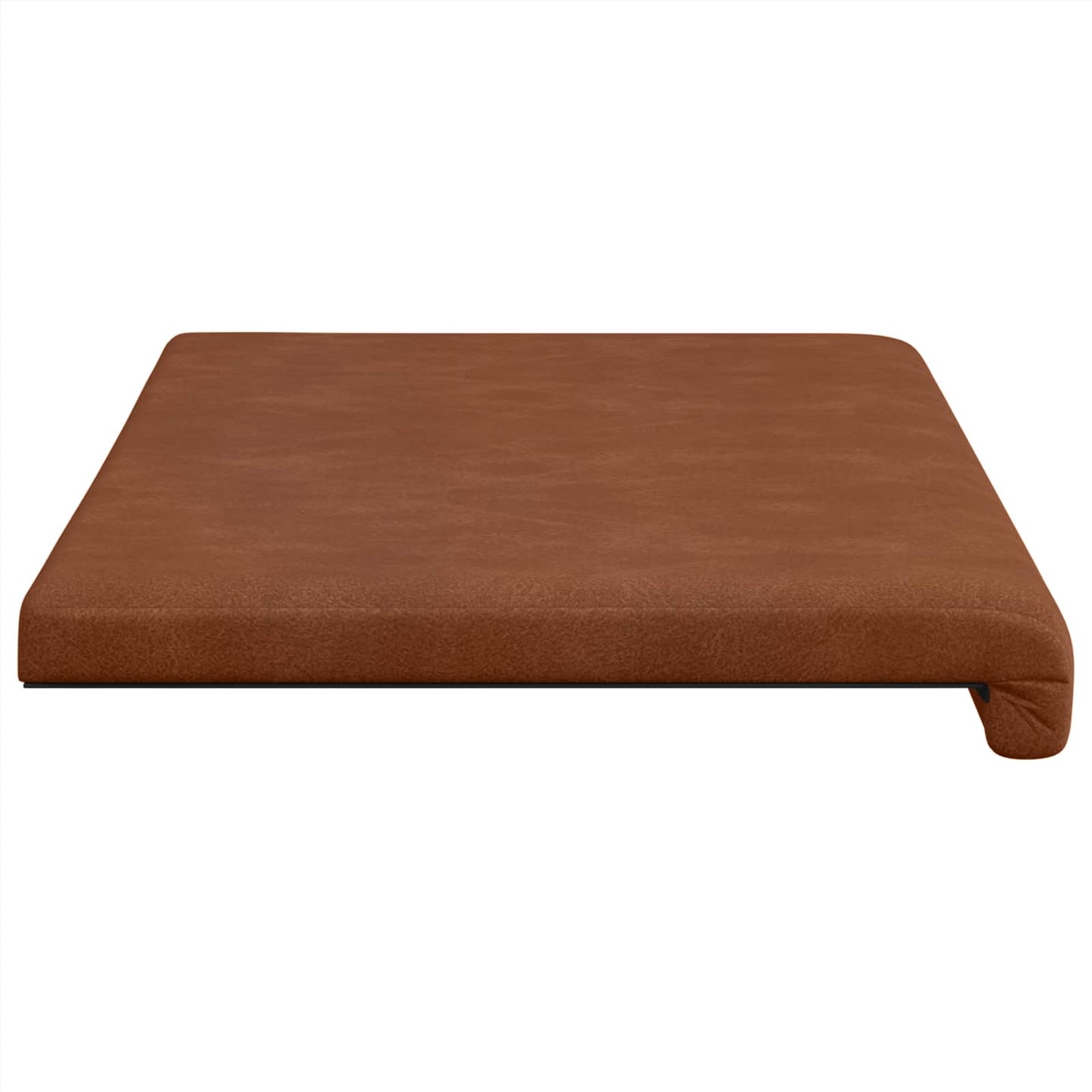 Bench Cushion Faux Leather Brown Depth 35 cm