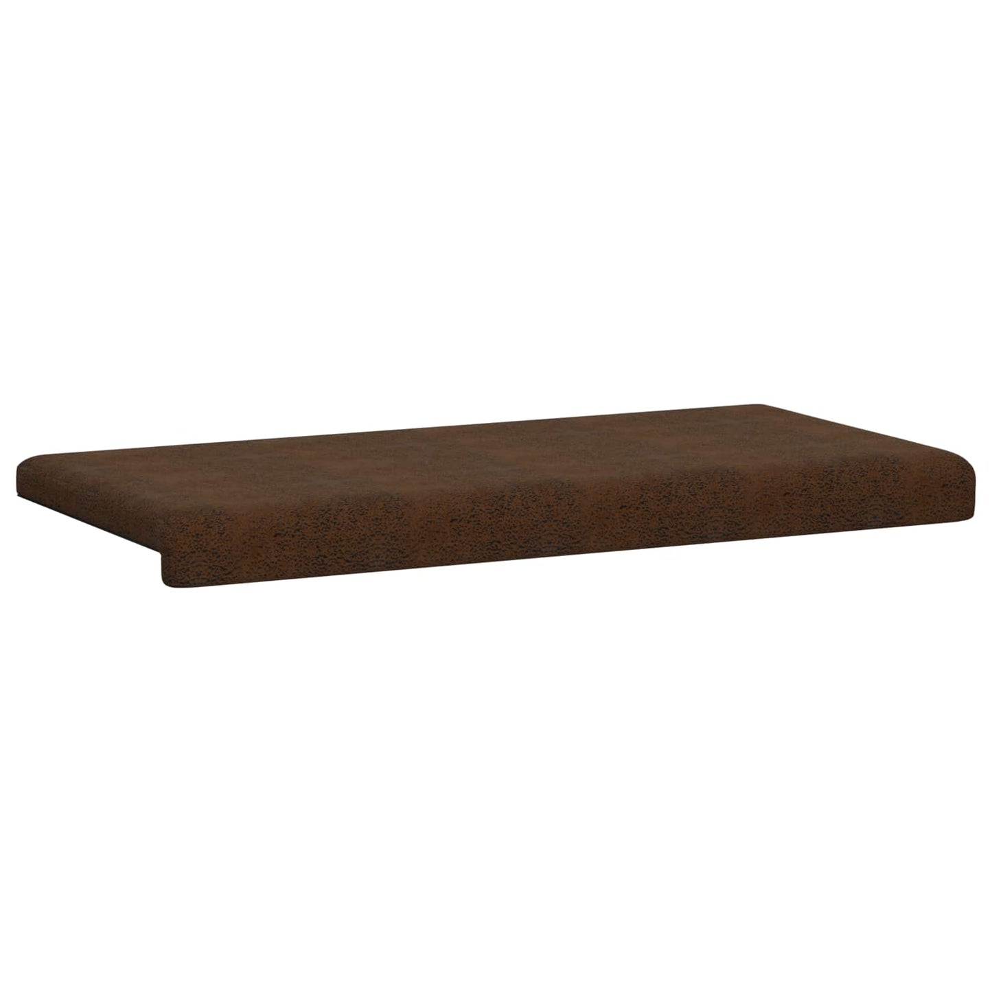 Bench Cushion Faux Suede Fabric Brown Depth 35 cm