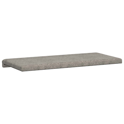 Bench Cushion Faux Suede Fabric Light Grey Depth 35 cm