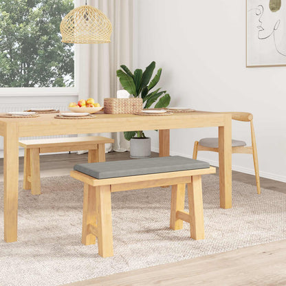 Bench Cushion Microfiber Light Grey Depth 35 cm