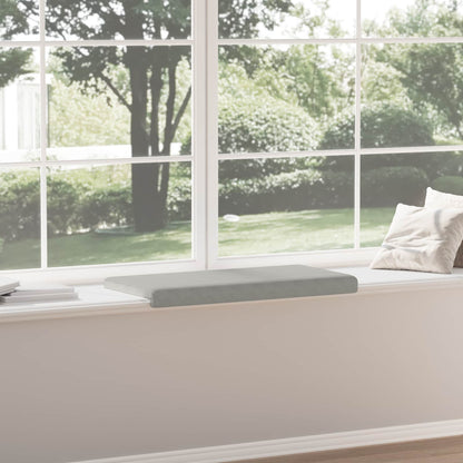 Bench Cushion Microfiber Light Grey Depth 35 cm