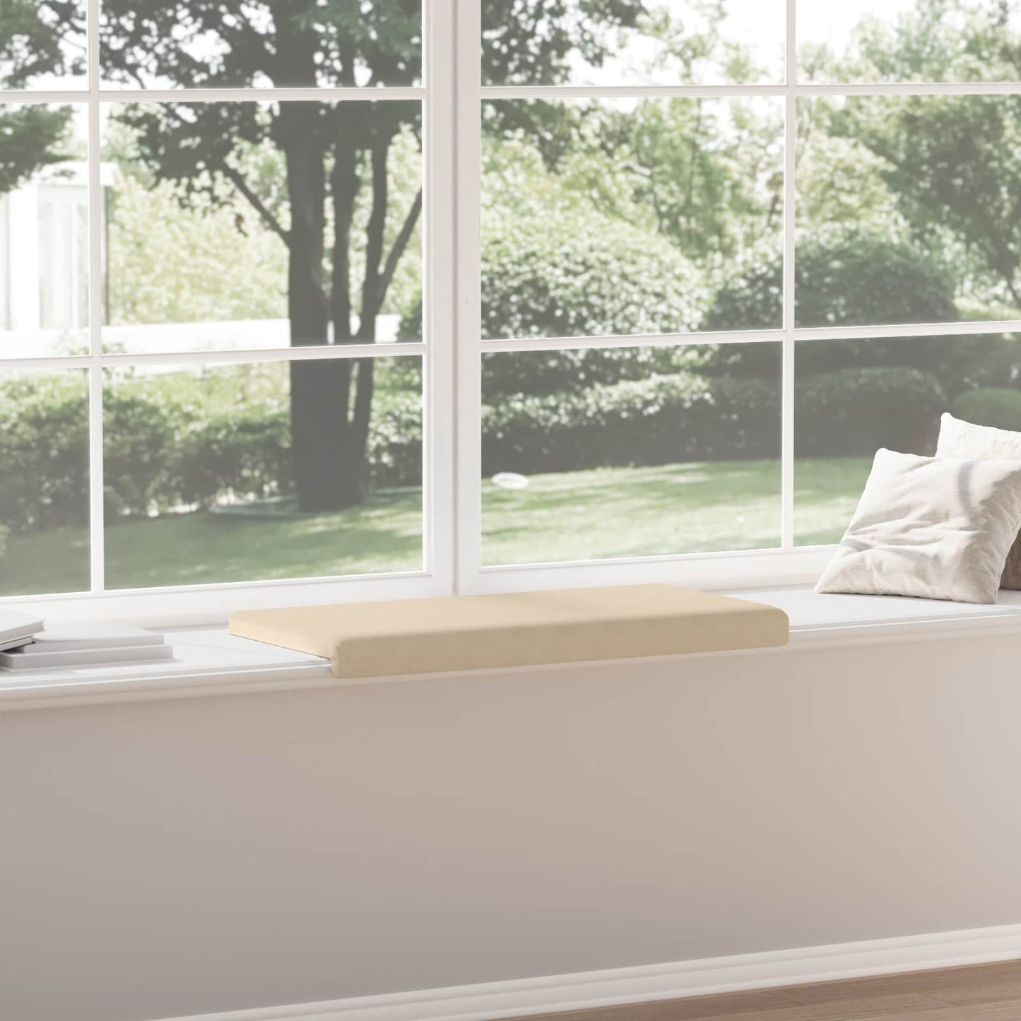 Bench Cushion Microfiber Cream Depth 35 cm