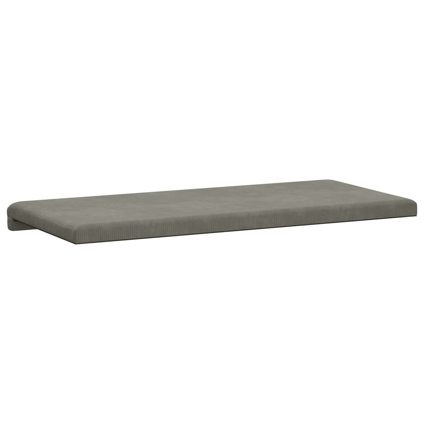 Bench Cushion Corduroy Light Grey Depth 35 cm