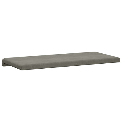 Bench Cushion Corduroy Light Grey Depth 35 cm