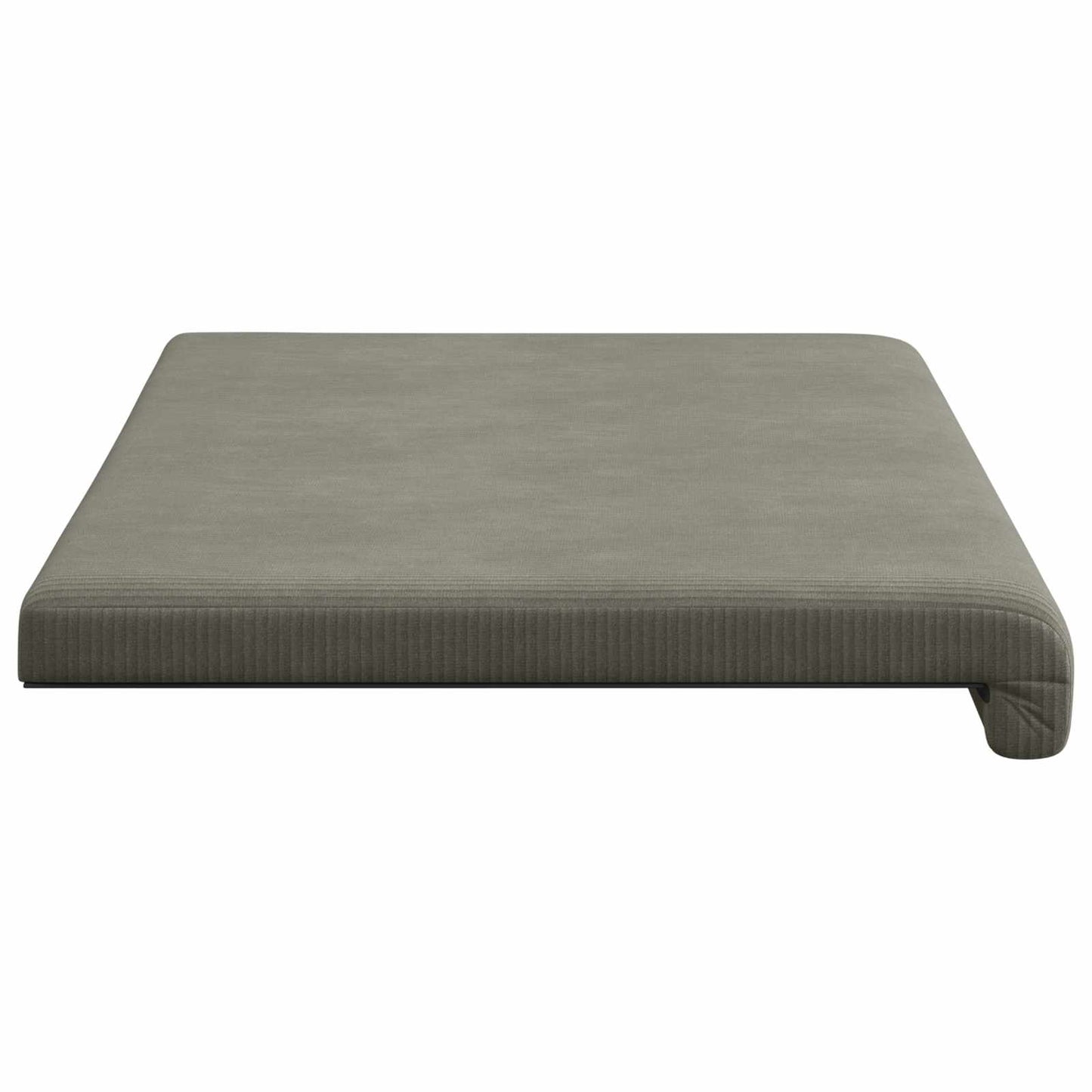 Bench Cushion Corduroy Light Grey Depth 35 cm