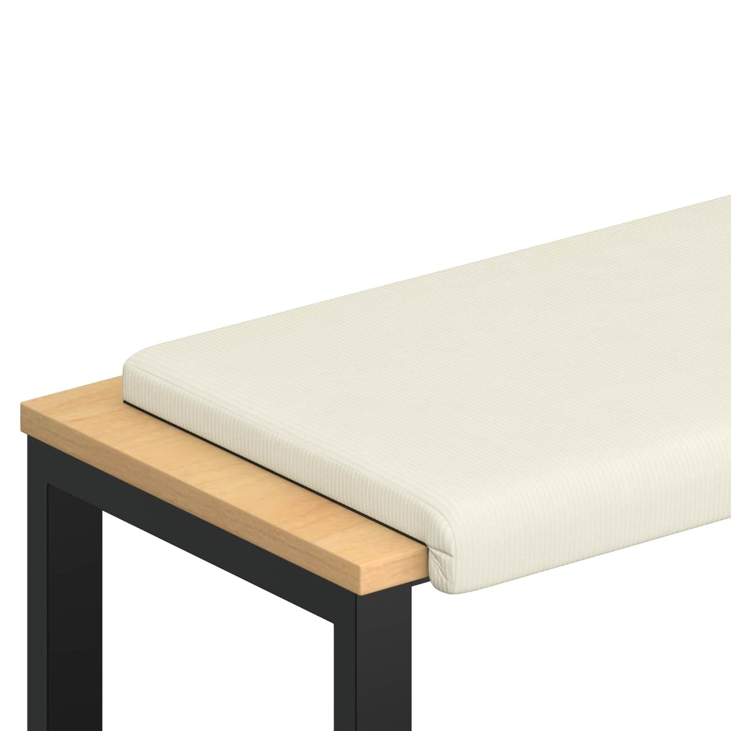 Bench Cushion Corduroy Cream Depth 35 cm