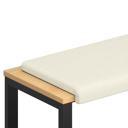 Bench Cushion Corduroy Cream Depth 35 cm