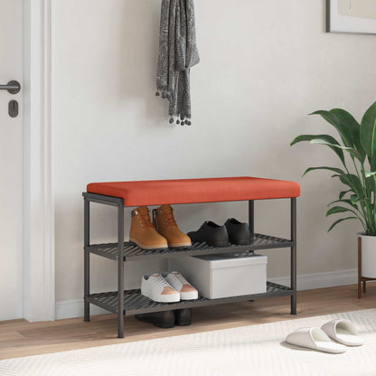 Bench Cushion Corduroy Red Orange Depth 35 cm
