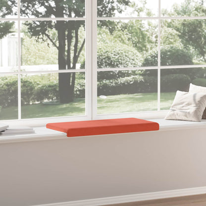 Bench Cushion Corduroy Red Orange Depth 35 cm