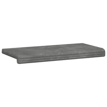 Bench Cushion Plush Corduroy Light Grey Depth 35 cm