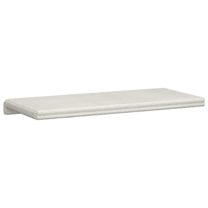 Bench Cushion Plush Corduroy Cream Depth 35 cm