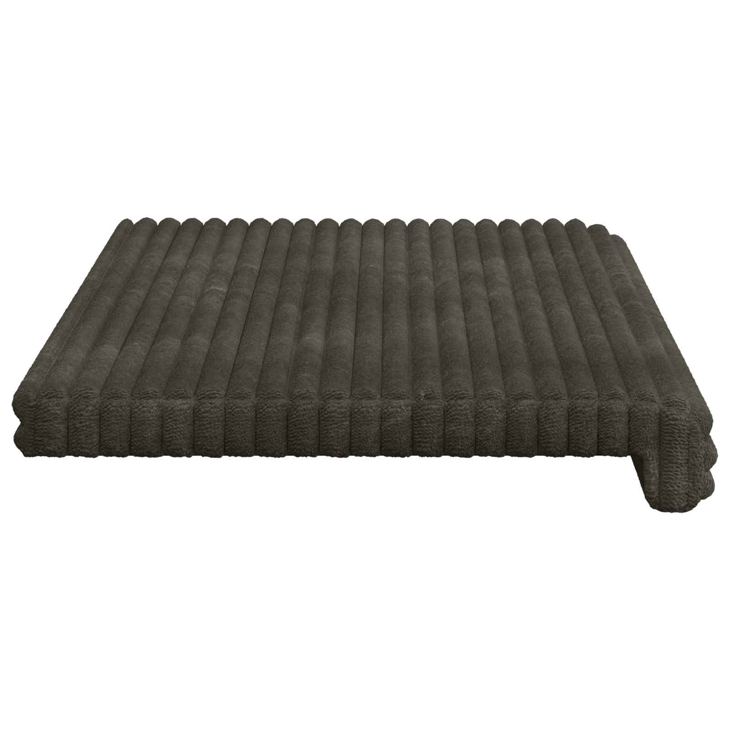 Bench Cushion Plush Corduroy Anthracite Depth 35 cm