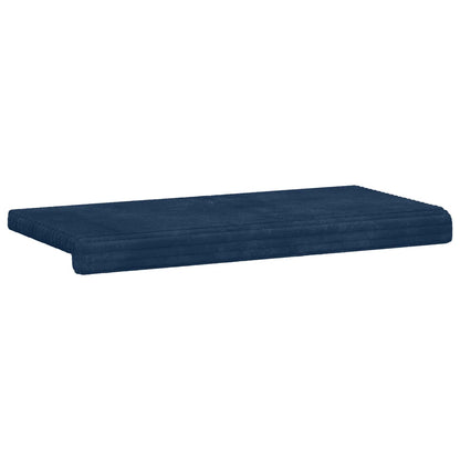 Bench Cushion Plush Corduroy Navy Blue Depth 35 cm