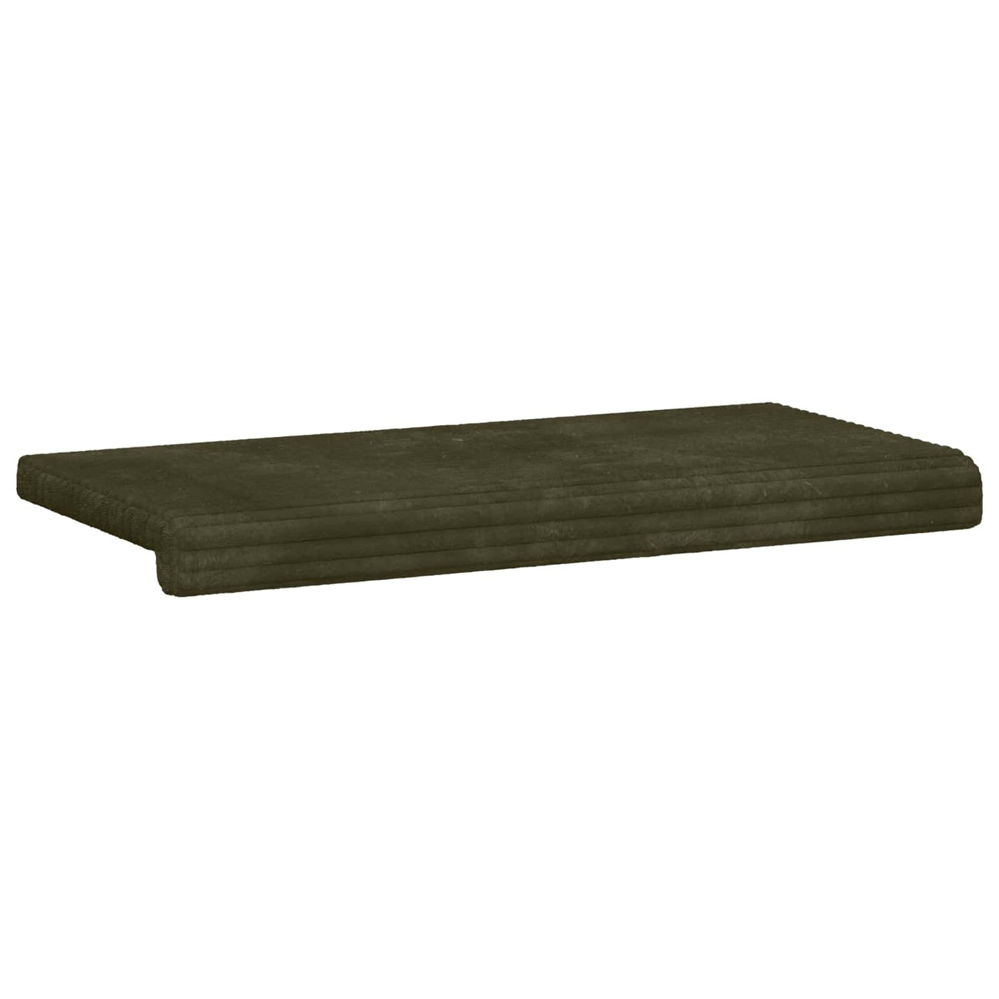 Bench Cushion Plush Corduroy Green Depth 35 cm