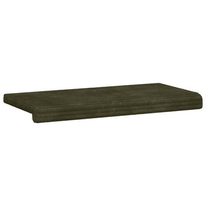 Bench Cushion Plush Corduroy Green Depth 35 cm