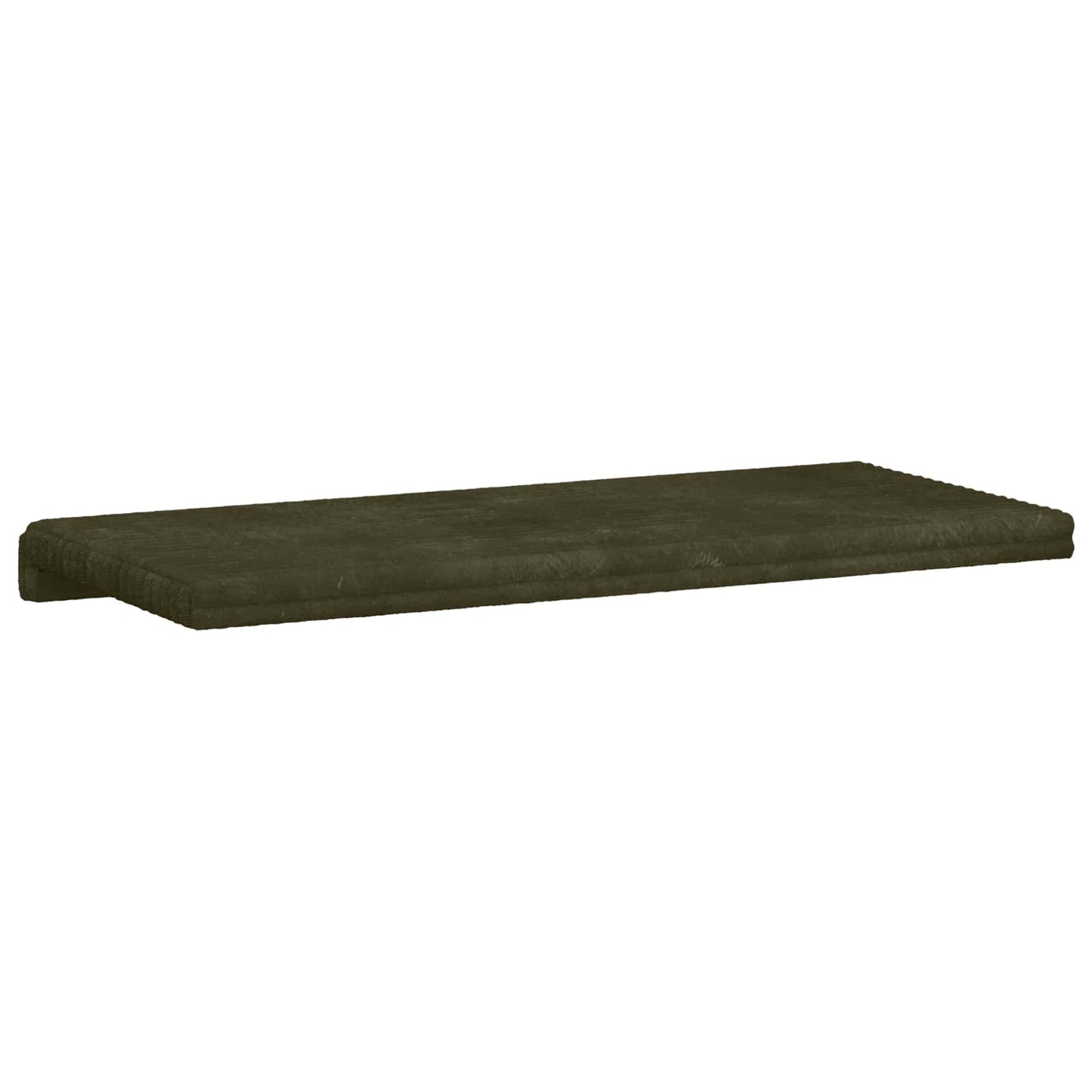 Bench Cushion Plush Corduroy Green Depth 35 cm