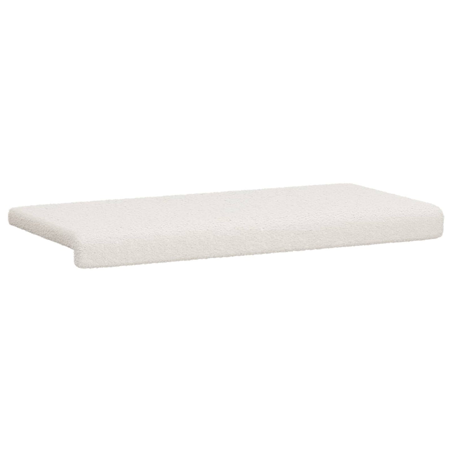 Bench Cushion Sherpa Fabric Cream Depth 35 cm