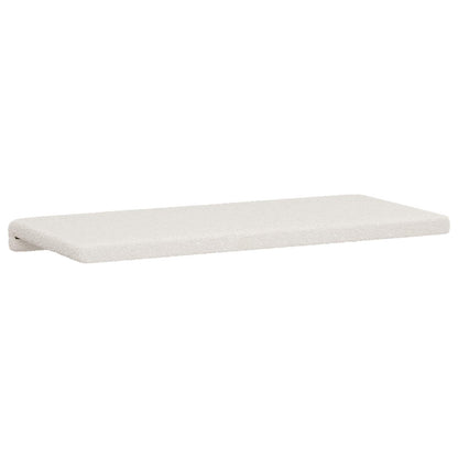 Bench Cushion Sherpa Fabric Cream Depth 35 cm